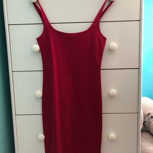 Red bodycon dress